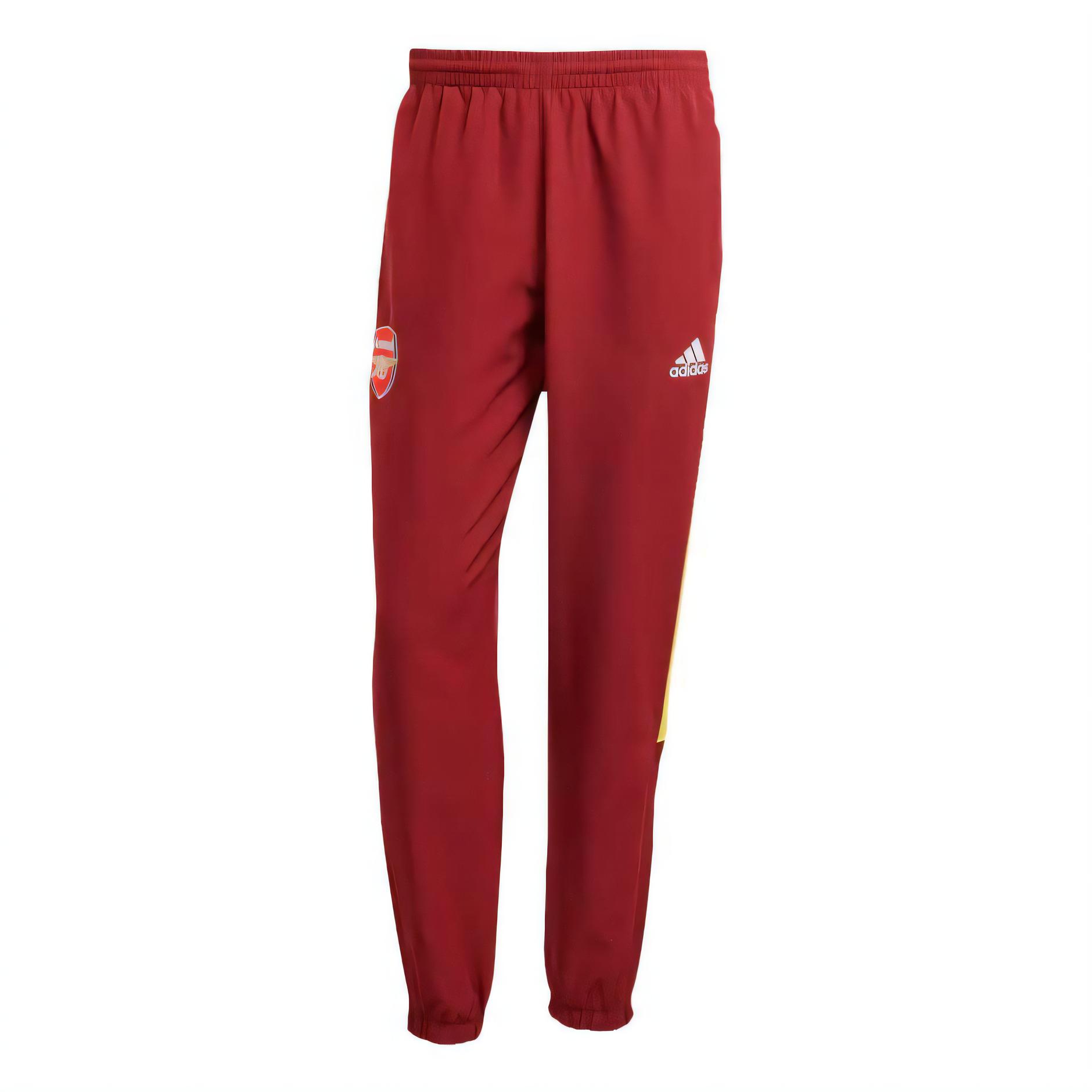 Adidas Arsenal Track Fashion Versatile Casual Retro Knitted Sports Pants Men bottoms Red JN1962 S