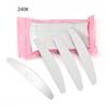 Tearable Gray-White Sanding Sheets: Replaceable Half-Moon Nail File with Stainless Steel Core for Shaping and Nail Art