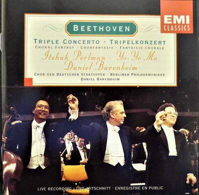 CD LUDWIG VAN BEETHOVEN, ITZHAK PERLMA - Trippelkonsert, Körfantasi 5555162 EMI Classics 1995 Europa Klassiskt Begagnad