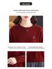 Hengyuanxiang 2025 Women's 100% Pure Wool Round Neck Sweater - Versatile Knit Top for Outerwear or Innerwear