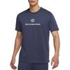 Nike T-shirt Girocollo Logo Colore Unico Heritage Uomo Top Blu DM5440-437