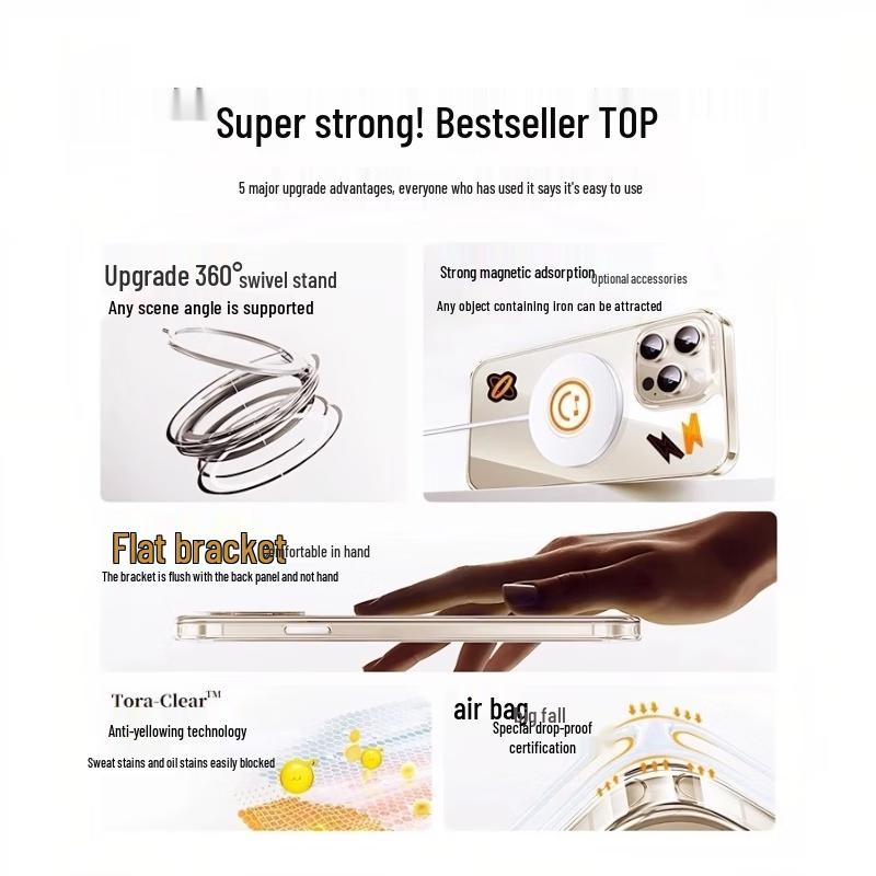 TORRAS Pivot Magnetic Shockproof Case with Full Camera Protection