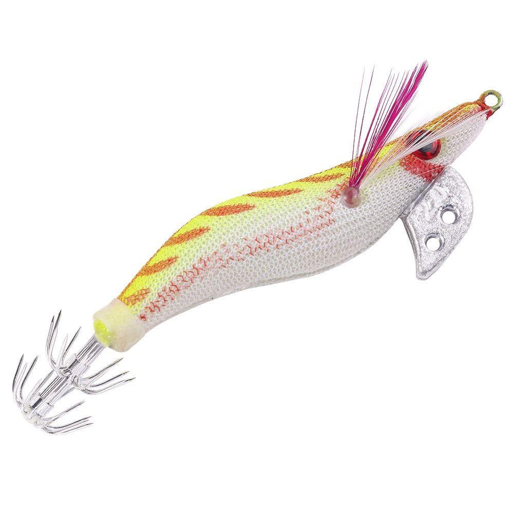 4/5Pcs Durable Luminous Squid Fishing Lure 3D Eyes Artificial Squid Jig Hook Sea Fishing