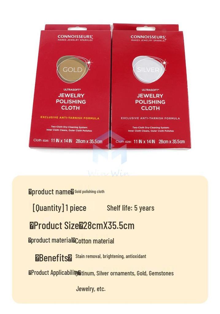 Nettoyant Lustrant pour Bijoux Argent et Or: Élimine l'oxydation, les taches et fait briller avec du papier essuie-tout