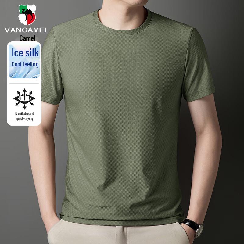 VANCAMEL Men s Ice Silk Short Sleeve T-Shirt M