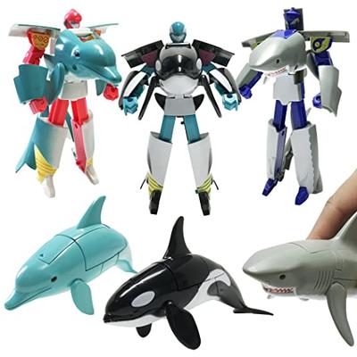 Cool! Transforming Sea Monster, Marine Life Robot, Transforming Robot, 3D Puzzle Toy (Set of 3 A)