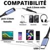 USB-C Adapter Cable - Phonillico - 3.5 Mm Jack - 12 Cm - Compatible Xiaomi Redmi 10/9/8