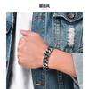 Herren Edelstahl Armband 14mm Poliert Schlangenstruktur Geometrisches Design Minimalistisch Markant Biker Stil