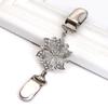 Sweater Duck Mouth Clips for Cardigans Vintage Shawl Cloak Clasp Rhinestone Cinching Clip for Women Shawl Shirt Dress