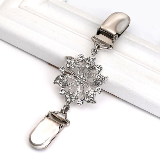 Sweater Duck Mouth Clips for Cardigans Vintage Shawl Cloak Clasp Rhinestone Cinching Clip for Women Shawl Shirt Dress