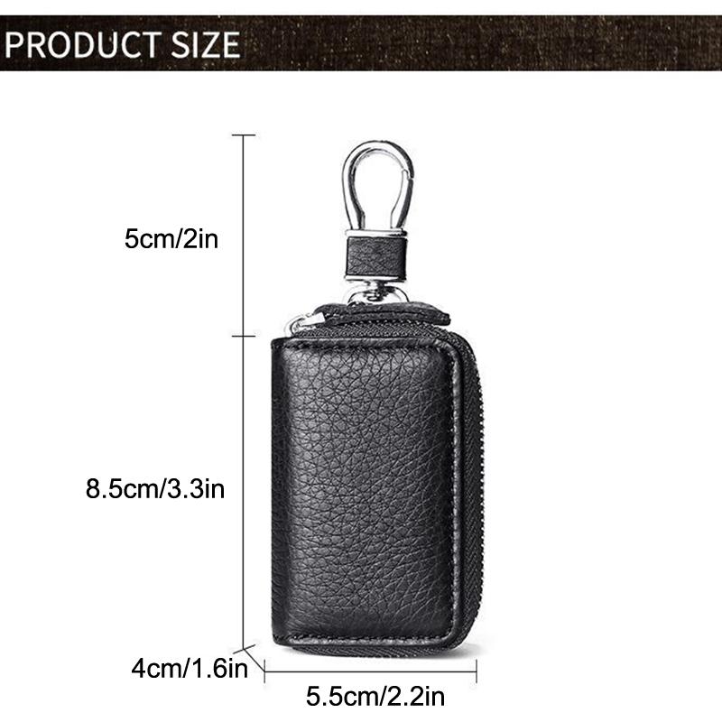 Leather Car Key Holder Pouch Men'S And Women'S Universal Zipper Keys Bag Organizer Gift High-End Car Key Case Cover Key Wallet