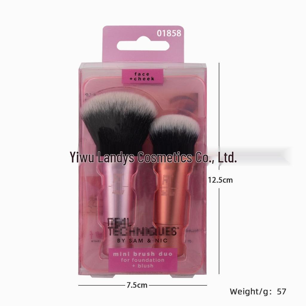 RT Series Makeup Brush & Sponge Set: Blending & Eyeshadow Brushes with Beauty Sponge