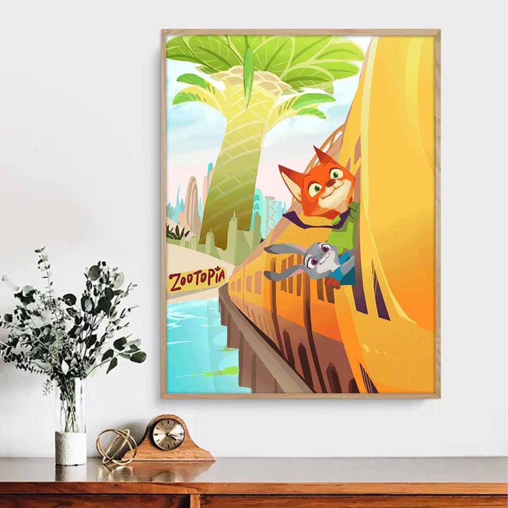 DIY Diamond Painting The Fox and The Rabbit Cross Stitch Kit Mosaic Art Diamond Painting Full Circle Diamond Home Decoration