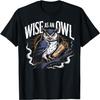 Wise As an Owl Reading Ancient Scrolls T-Shirt(2)