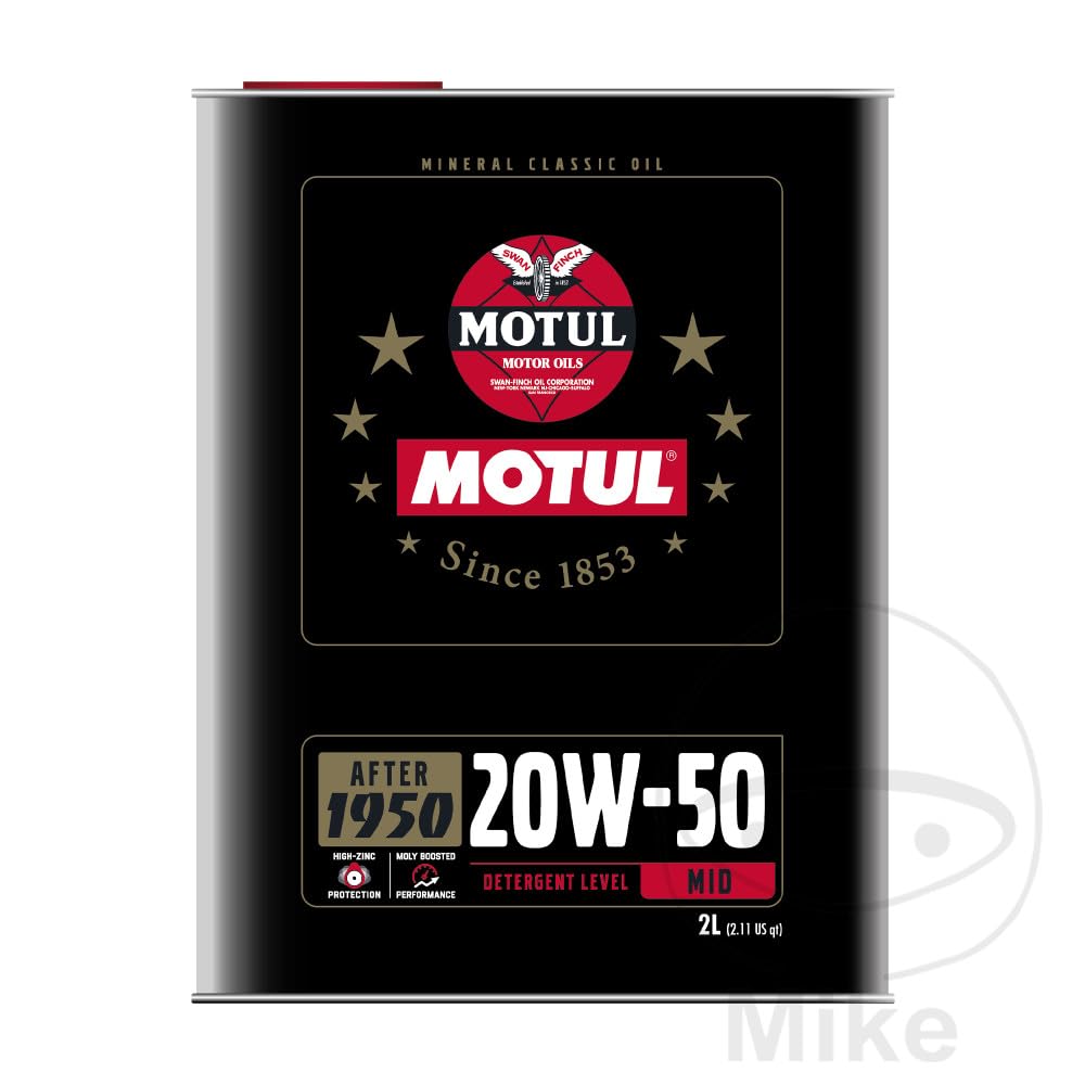 

Motul Classic Oil 20W50 Mineral Engine Oil, 2L (Genuine) 11302631