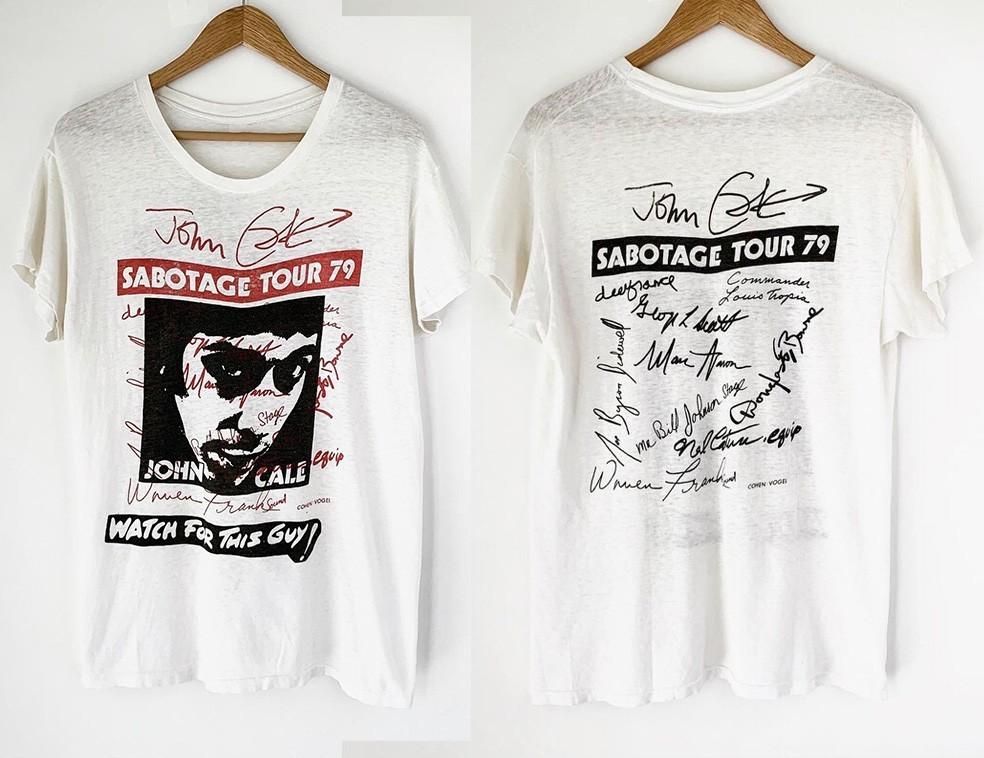 

2 Sides John Cale Sabotage Tour T Shirt White Unisex S-2345XL 1H0519 Unisex T-Shirt XL