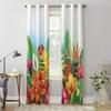 Cortinas de Janela de Flores Tropicais Para Sala de Estar Quarto Luxo Moderno Cortinas de Cozinha Tecido Cortinas
