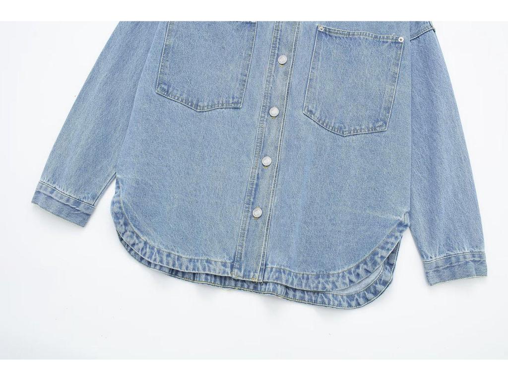 2025 Autumn European American Style Denim Shirt Jacket