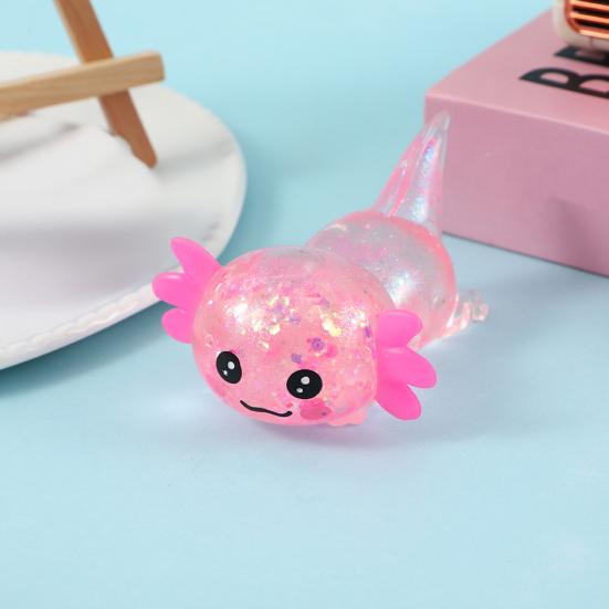 3 Stück Salamander-Kacke Quetschspielzeug Stressabbau Glitzernde Salamander-Kacke Stressball Sensorisches Spielzeug Dekompression Fidget Spielzeug Partygeschenke