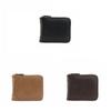 PU Leather Men Short Wallet with Zipper Men Coin Purses Elegant Men Card Holder  Men