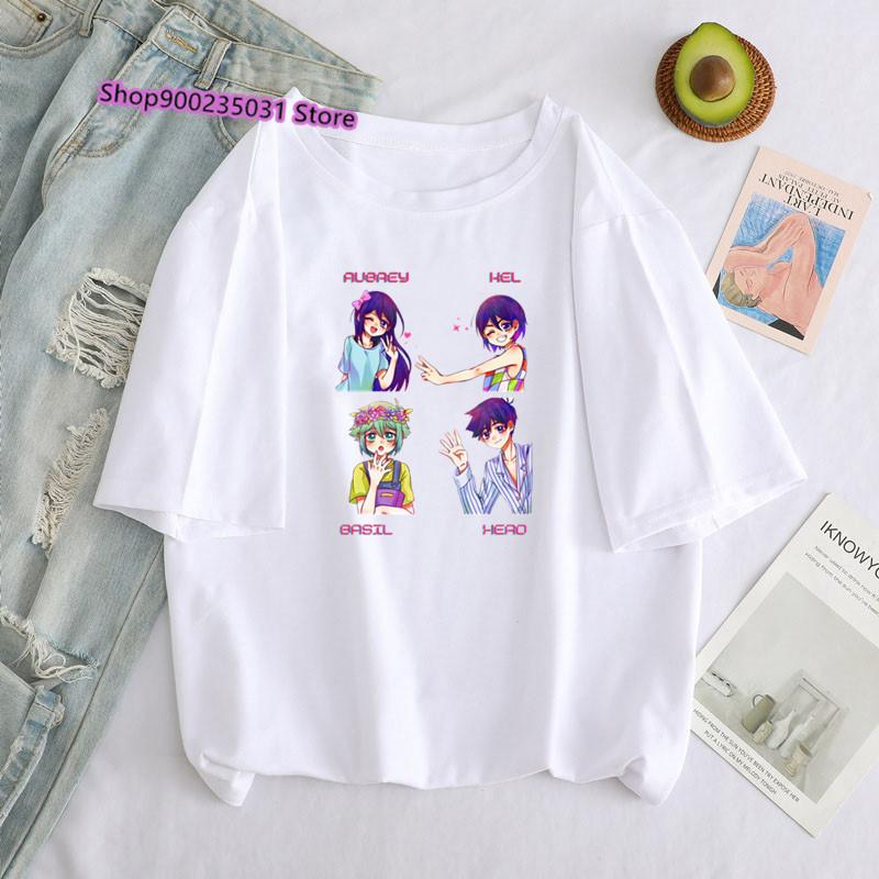 Tričko pro ženy Letní topy Omori Oblečení Ženy Potisk Estetické Streetwear Tričko Ulzzang Tričko Tumblr Omori Dámské