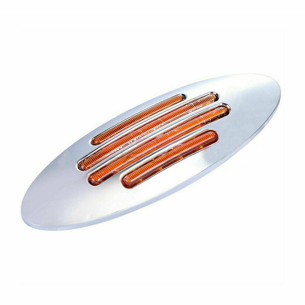 Truck Trailer Side Marker Light 24LED Oval Chrome Base 12V Reverse Singnal Lamp RV Motorhome Van LED Clearance For Truck Bulbs 7