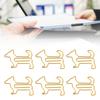 100pcs Dog Shape Paper Clips Crtively Cute Plated Metal Bookmark Paper Clips for Students Stationery