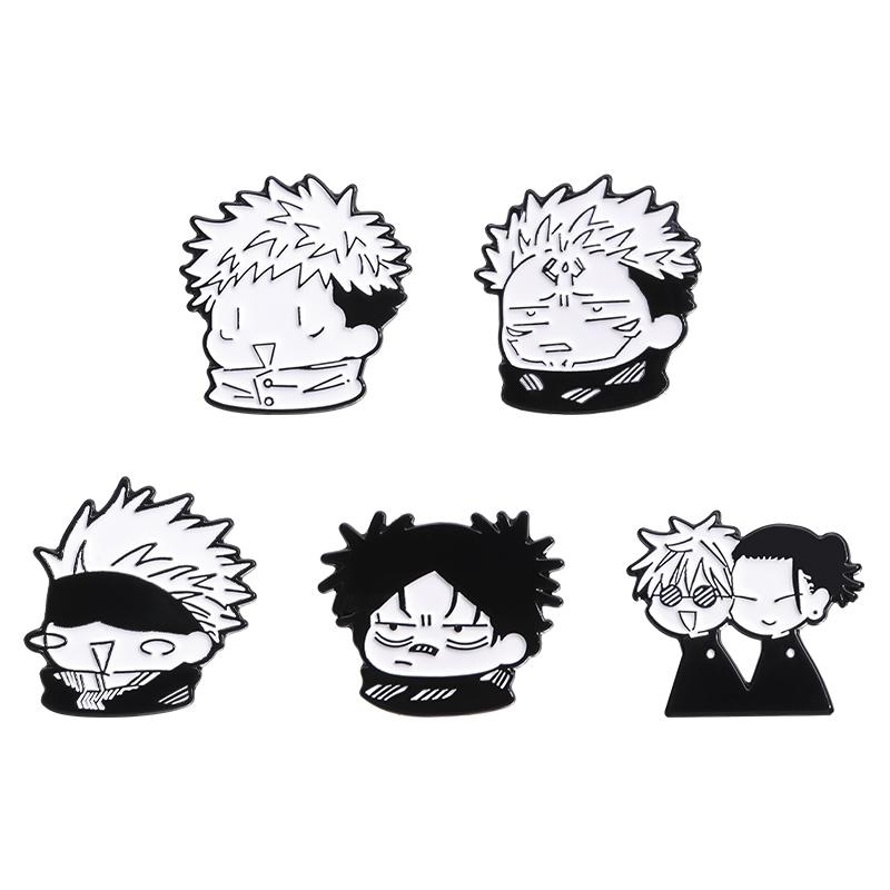 3-6pcs/Set Anime Collection Enamel Pins Custom Cartoon Character Brooch Lapel Badge Cute Jewelry Gift for Fans