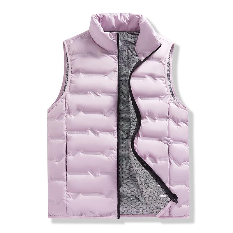 

Men s Plus Size Stand Collar Sports Down Vest - Korean Style, Warm, Autumn/Winter. 2XL