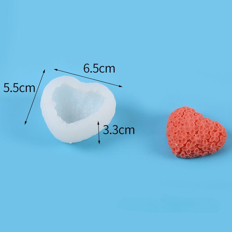 

3D Silicone Soap Mold Diy Cake Decoration Baking Tools Handmade Clay Plaster Candle Making Kit білий