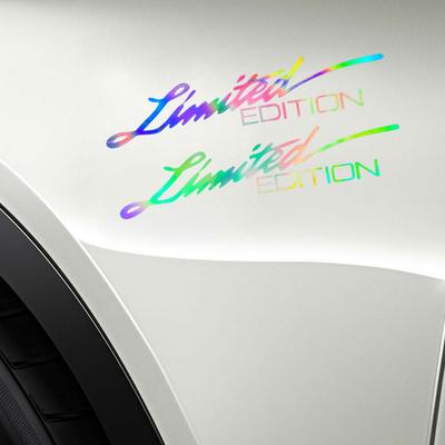 2Pcs LIMITED EDITION Car Stickers Auto Door Window Body Side DIY Laser Cool Decor Sticker Parts Car Exterior Styling Accessories