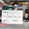 Film Clapper Board Acrylic Dry Erase Slate Colorful Director Video Scene Clapboard Cut Prop Whiteboard Marker Filming Tool for TV Series Studio