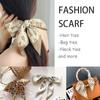 4Pcsset Women Slik Feeling Scarf Hairband Lady Fashion Series Satin Headdress Accessories Ribbon Neck Ties For Bag Handle