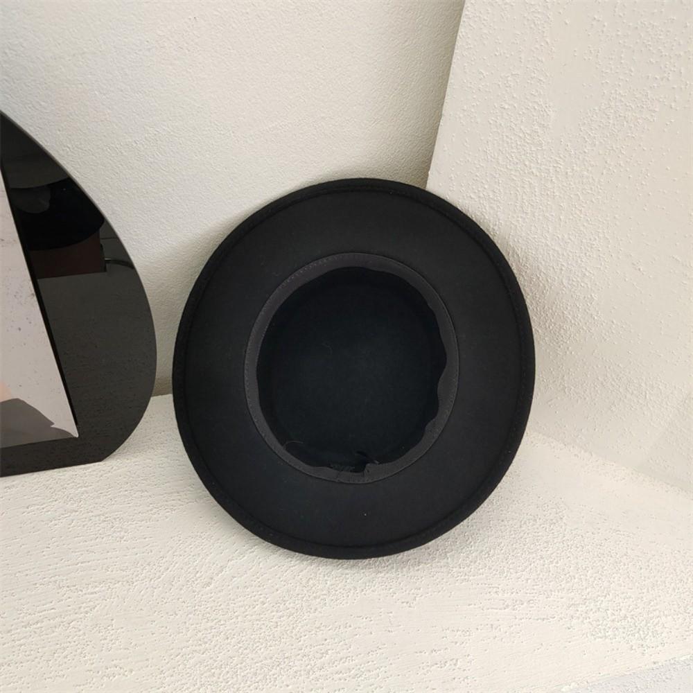 Versatile British Top Hat Vintage Looking Woolen Formal Hat Live Show Woolen Jazz Cap  Fashion Show