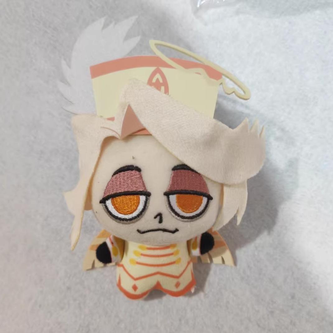 Neu 10cm Anime Hazbined Abel Alastor Hotel Plüschtier Stoffpuppe Spielzeug Abel Plüsch Anhänger Schlüsselanhänger Puppe Geburtstag Weihnachten Geschenke gray
