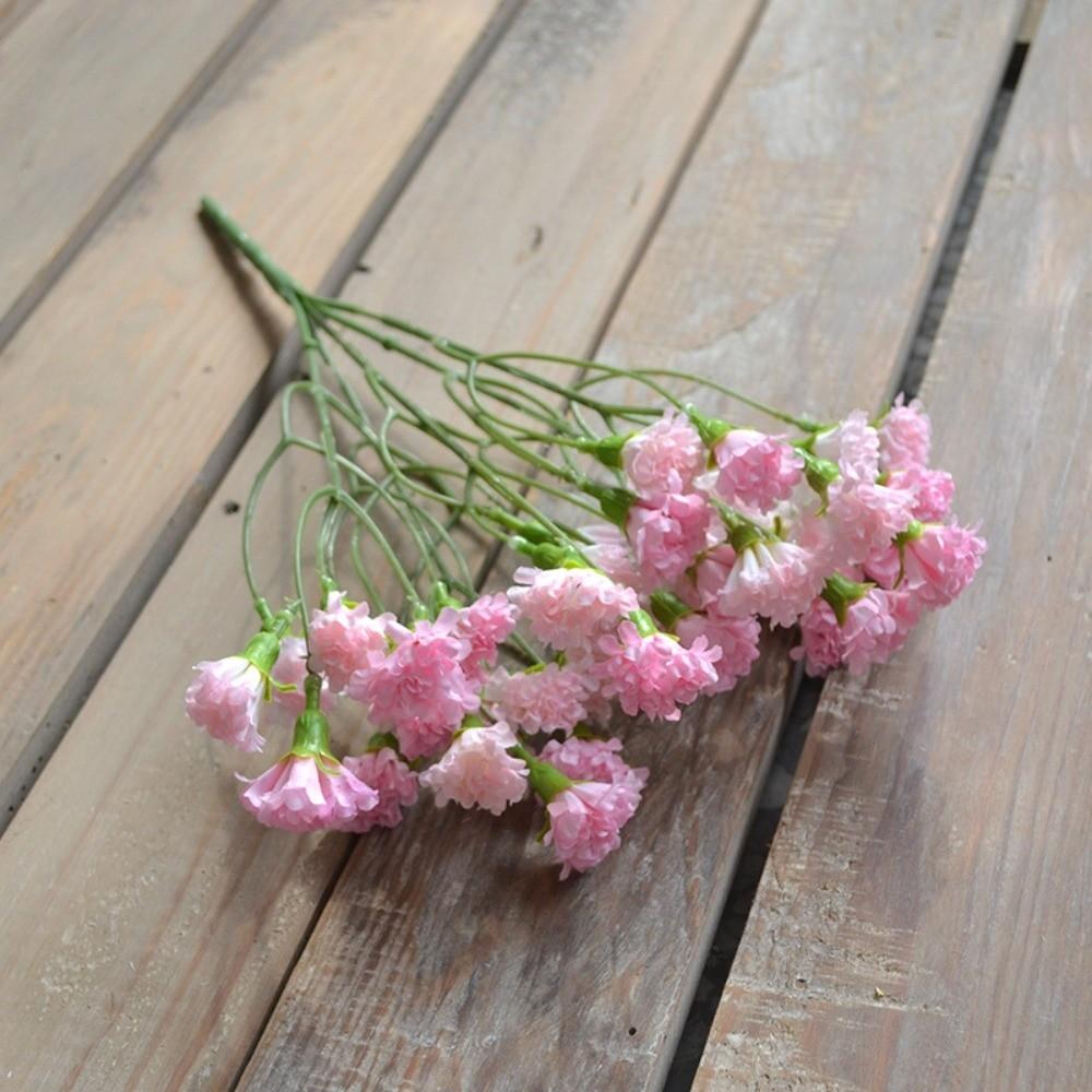 

Шелковая головка цветка Искусственный цветок гвоздики 40 головок Сделай сам Искусственный цветок 5 вилок Имитация букета цветов Цветочная композиция розовый