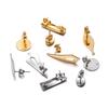 10 Stück/Los Mehrere Stile Edelstahl Stecker Ohrring Basis Runde Blätter Basis für Ohrringe DIY Schmuckherstellung Zubehör