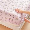 Purple Flower Bed Sheets Single/Queen/King Size Fitted Bed Sheet With Elastic Band Drap De Lit High Quality Mattress Cover 180