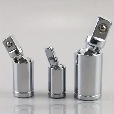 3pcs Universal Joint Set Ratchet Angle Extension Bar Socket Adapter Manual and Pneumatic Bendable Adapter Socket Tools