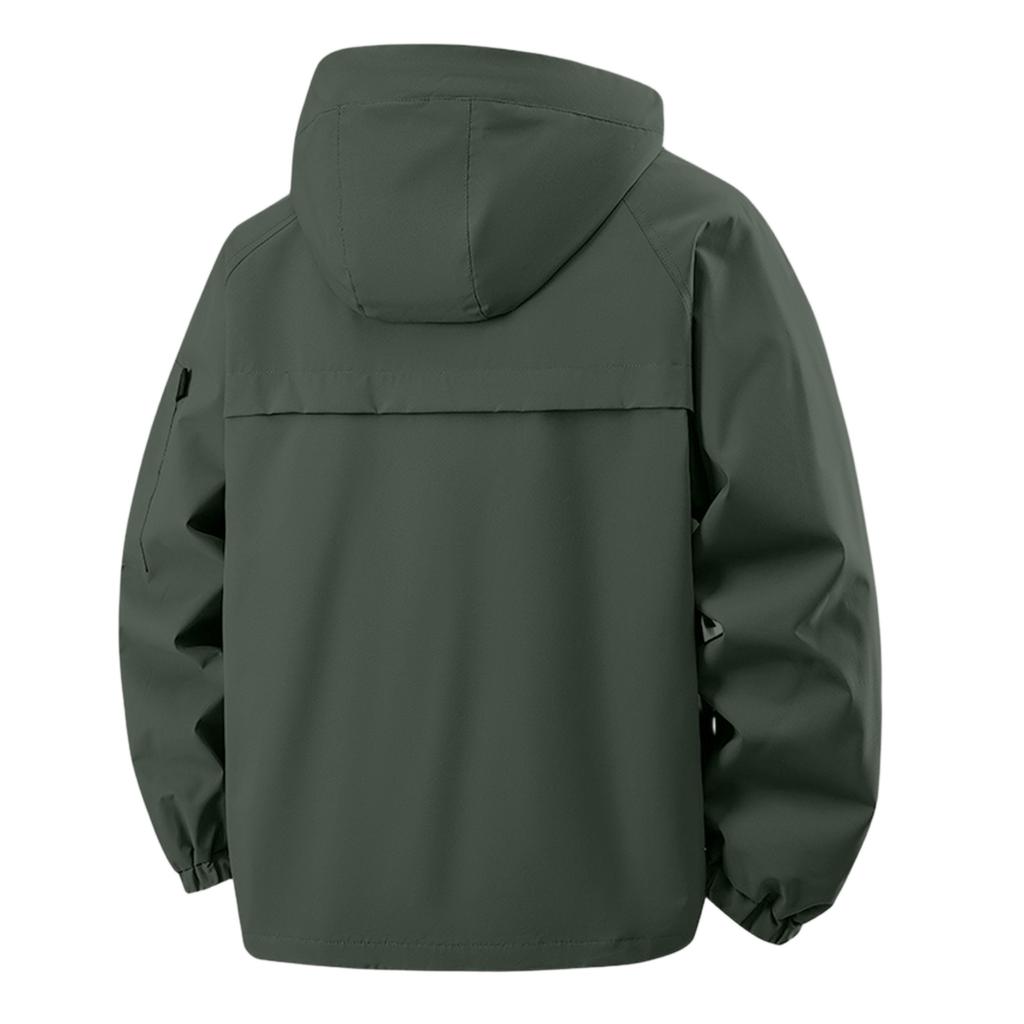 Women's Fashionable Thickened Hooded Outdoor Hiking Jacket Solid-Colour Windbreaker Outerwear