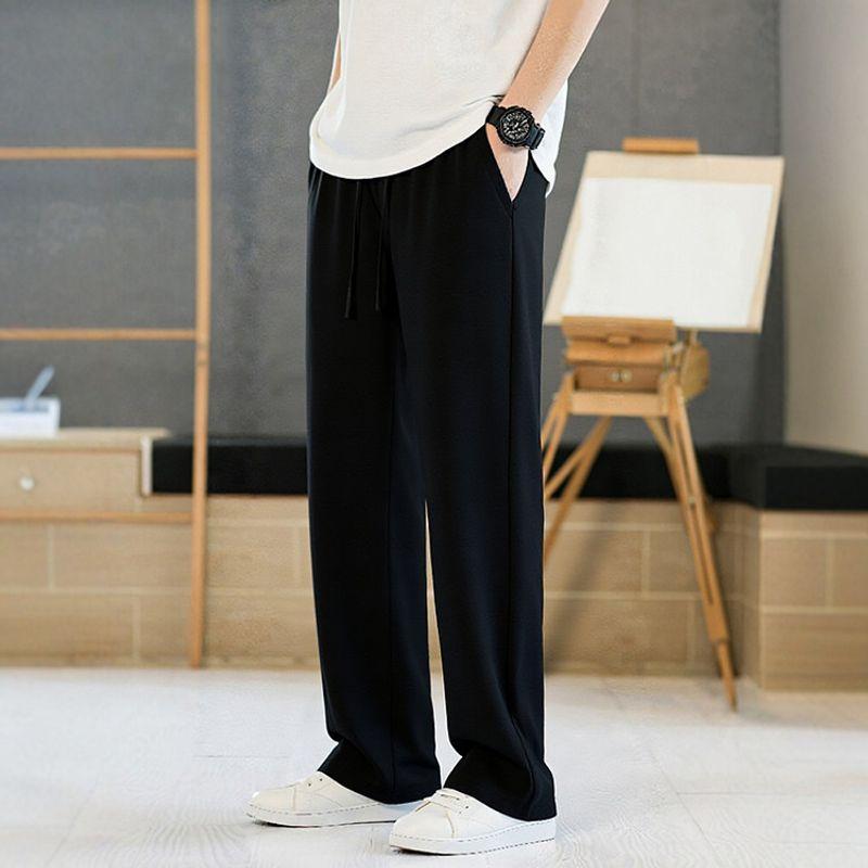 Foreign Trade Export To Domestic Sales Anti-Wrinkle Lyocell Tencel Drape Linen Pants Men's Summer Thin Casual Cotton and Linen Pants