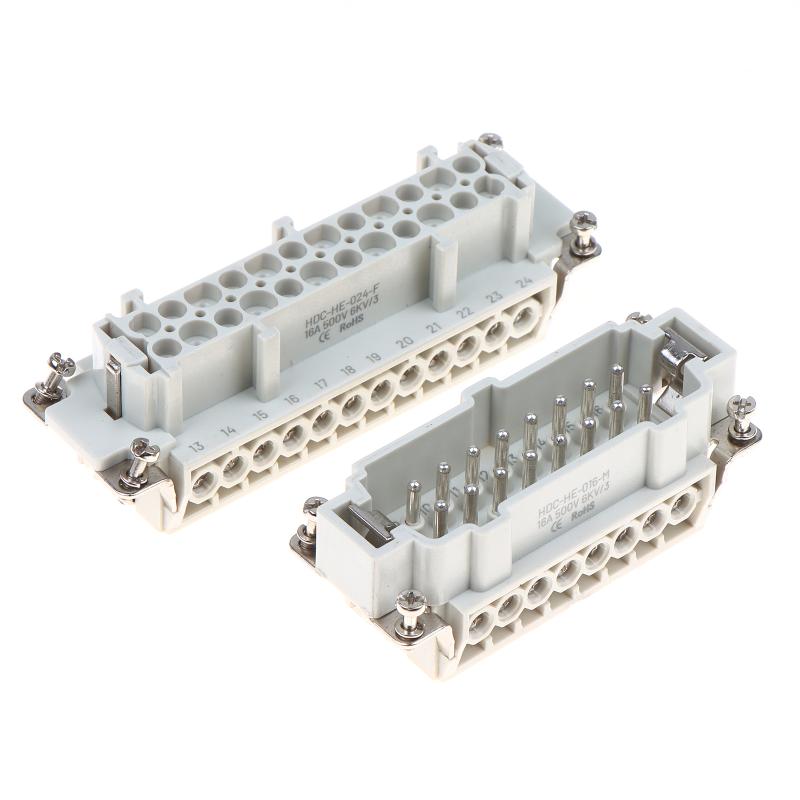 6/10/16/24 Core Heavy-duty Connector HDC-HE Male Connector Core Female Connector Insert 16A 500V Aviation Plug Core