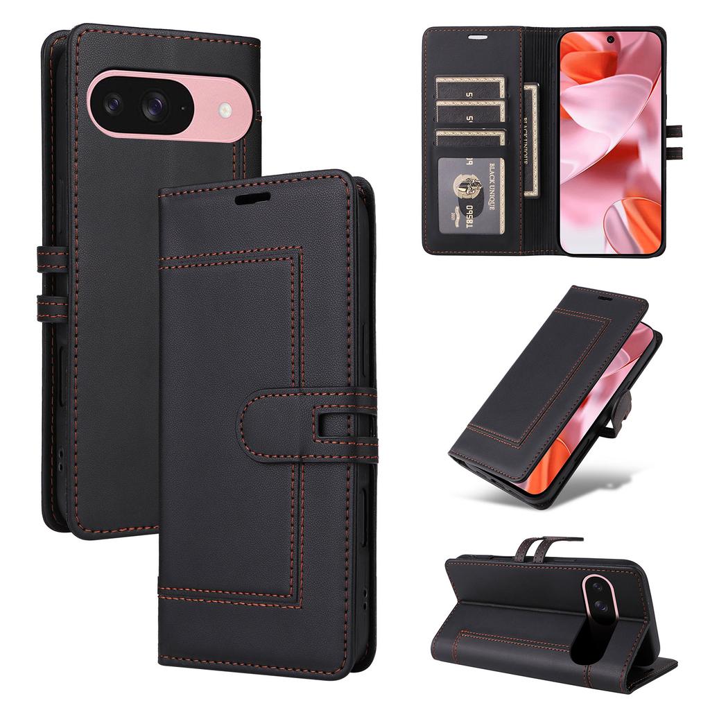 Business Magnetic Flip Cards Solt Leather Phone Case for Google Pixel 10 Pro XL 9A 9 8 8A Shockproof Kickstand Book Pocket Cover