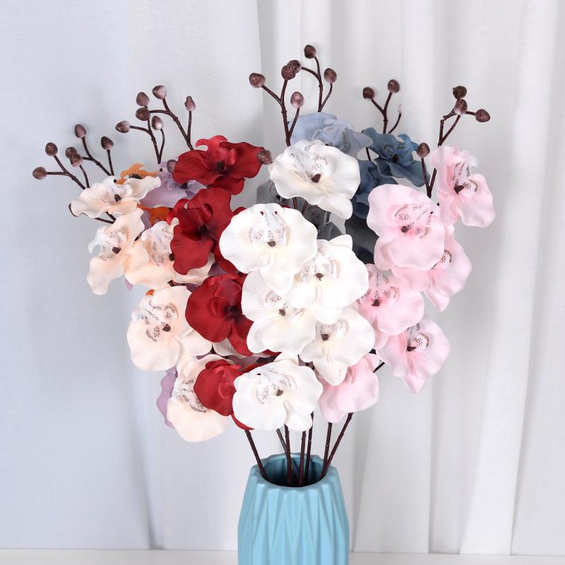 Phalaenopsis Simulation Multicolour Flower Bouquet  For Home And Decor Event