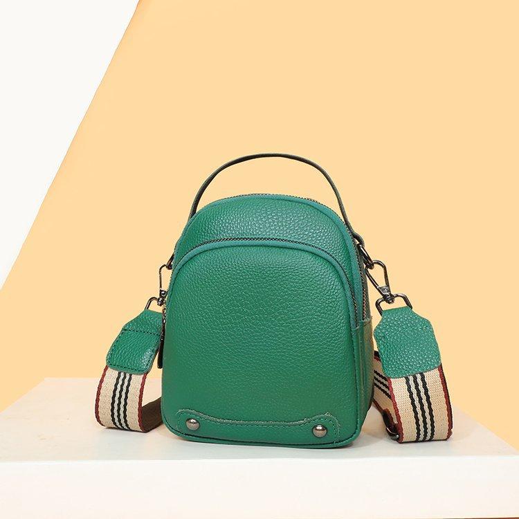 

Кожаные женские сумки, вместительные портативные маленькие сумки, модные и стильные сумки-мессенджеры из коровьей кожи первого слоя, простые зелёный