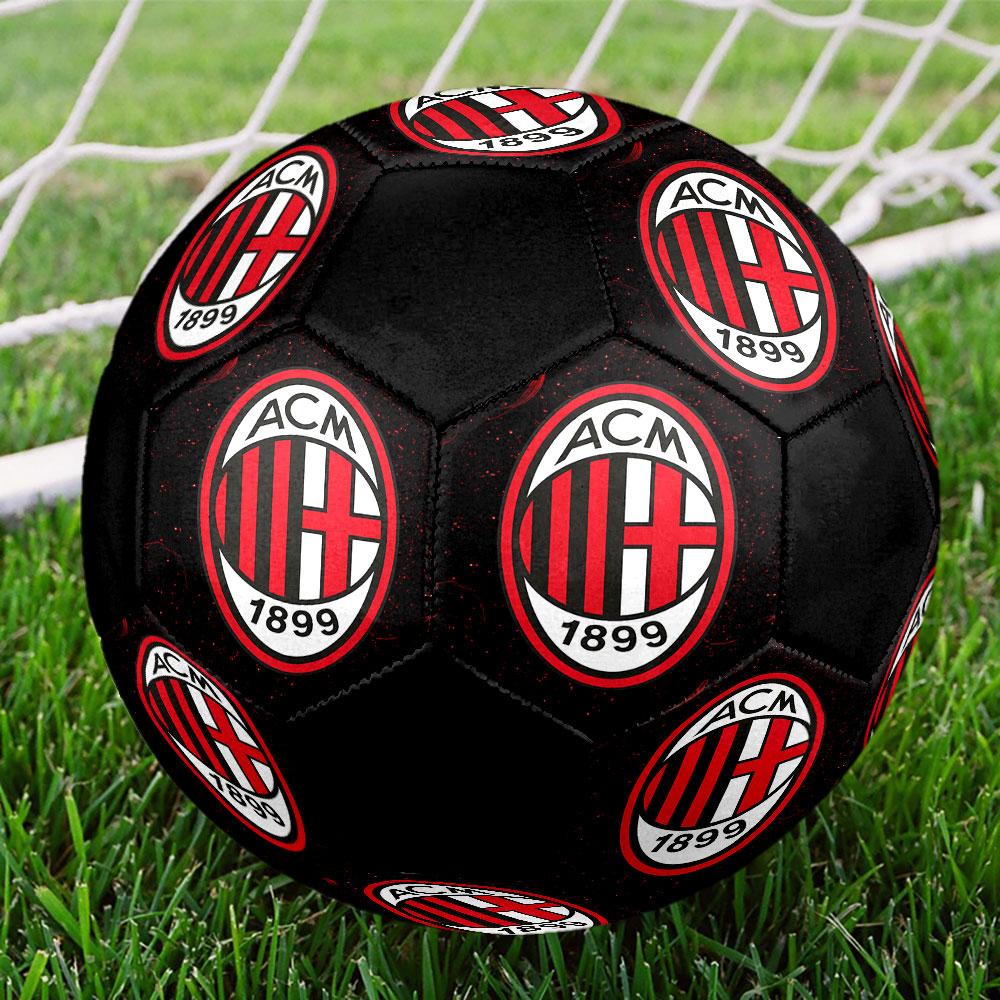 1 pz Pallone da Calcio AC Milan Taglia 5 Pallone da Calcetto Indoor Moda Colorato Gioco in Giardino - Ottimo Regalo per i Fan dello Sport HE18