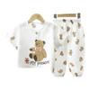 Baby Home Clothes Set Pure Cotton Summer Thin Children's Baby Pajamas Breathable Air Conditioning Clothes