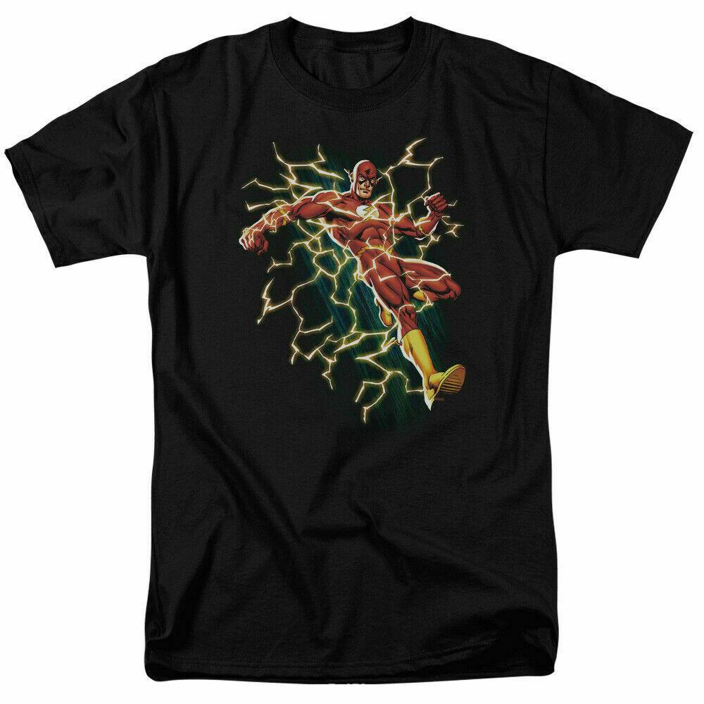 The Flash Symbol Knockout T Shirt  Comic Book Tee Black Unisex T-Shirt S