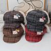 Cute Rabbit Ear Octagonal Hat Children Summer New Travel Sweet Versatile Big Head Circumference Show Face Small Beret