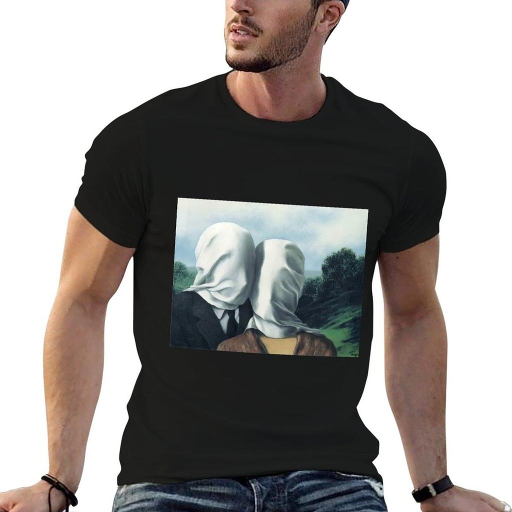 ren magritte surrealism art TShirt Casual Basic Short Sleeve TShirt